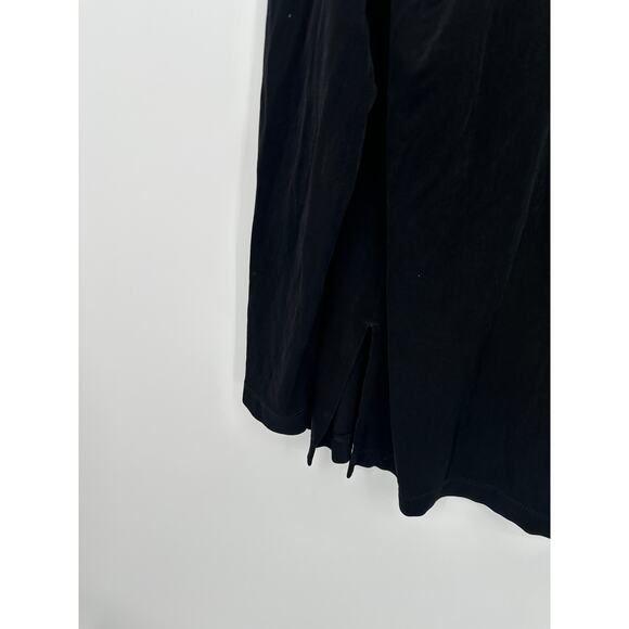 Chico's Travelers Womens Black Open Front Tunic Cardigan Size 1 M Slinky Stretch - Picture 6 of 7